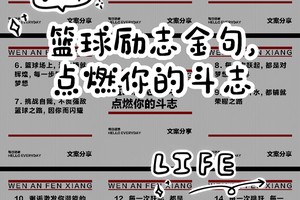 篮球训练激励语言正能量的